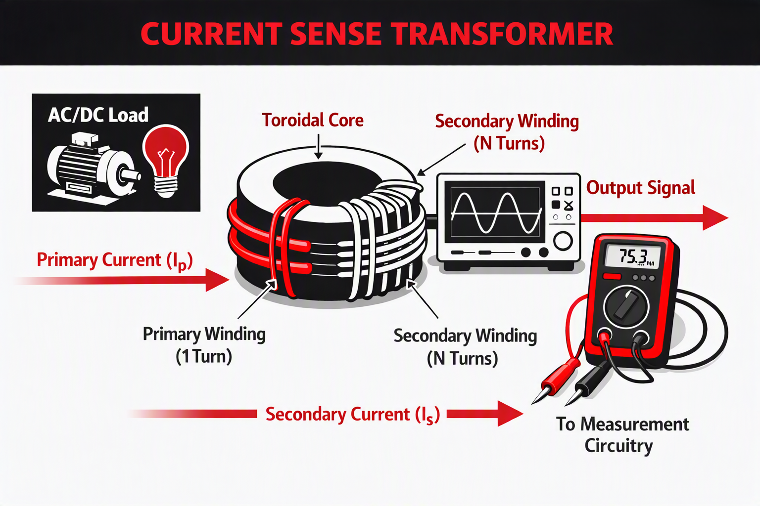 The current sense transformer process